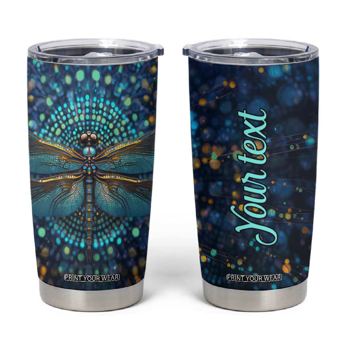 Dragonfly Lover Tumbler Cup Personalized TS04 Multicolor Print Your Wear