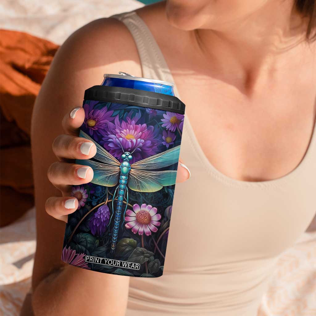 Dragonfly Lapis Lazuli Crystal Mosaic 4 in 1 Can Cooler Tumbler Personalized TS04 Print Your Wear