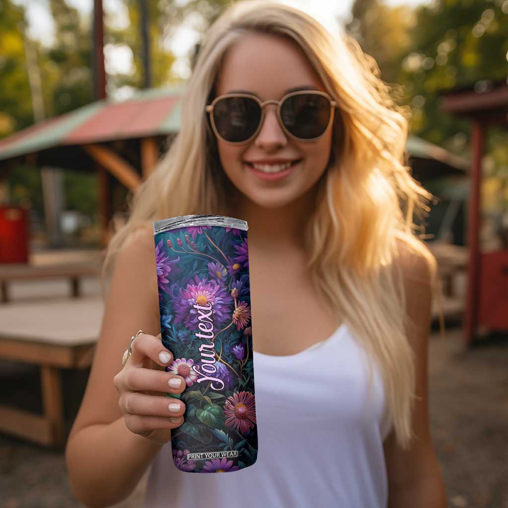 Dragonfly Lapis Lazuli Crystal Mosaic Skinny Tumbler Personalized TS04 Print Your Wear