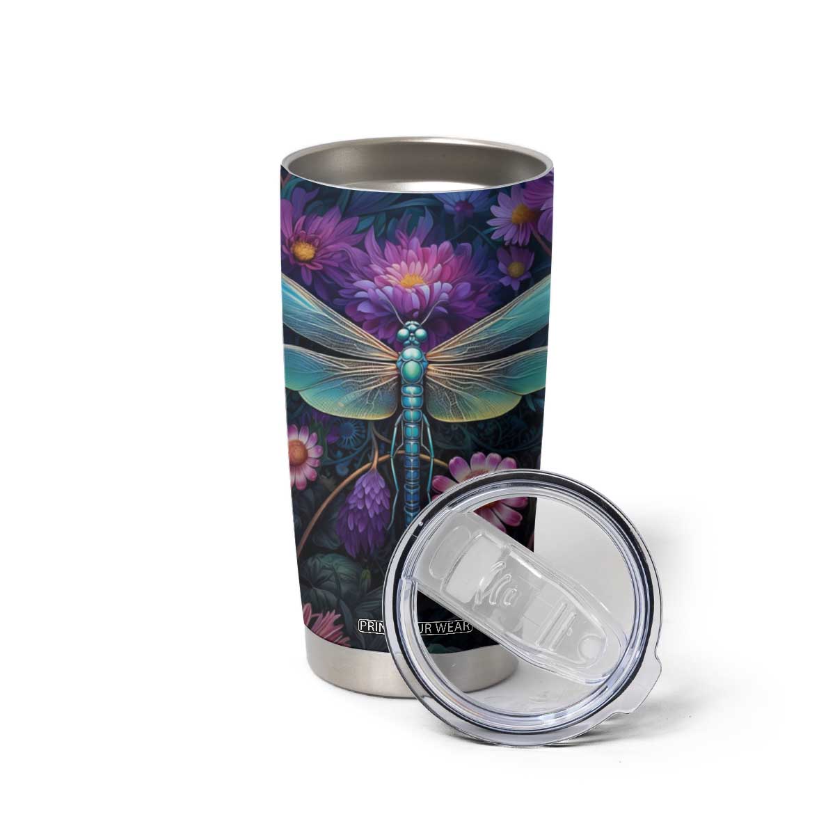 Dragonfly Lapis Lazuli Crystal Mosaic Tumbler Cup Personalized TS04 Print Your Wear