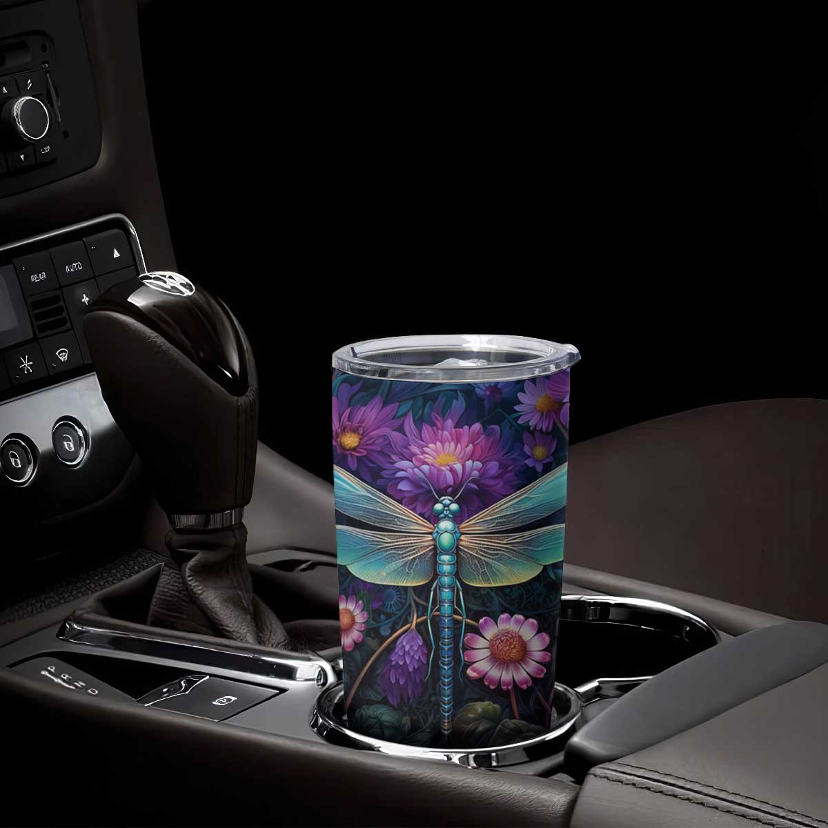 Dragonfly Lapis Lazuli Crystal Mosaic Tumbler Cup Personalized TS04 Print Your Wear