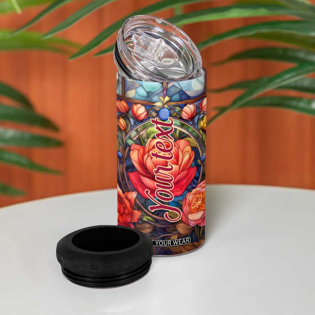 Dragonfly Hyacinth Crystal Mosaic 4 in 1 Can Cooler Tumbler Personalized TS04 Print Your Wear