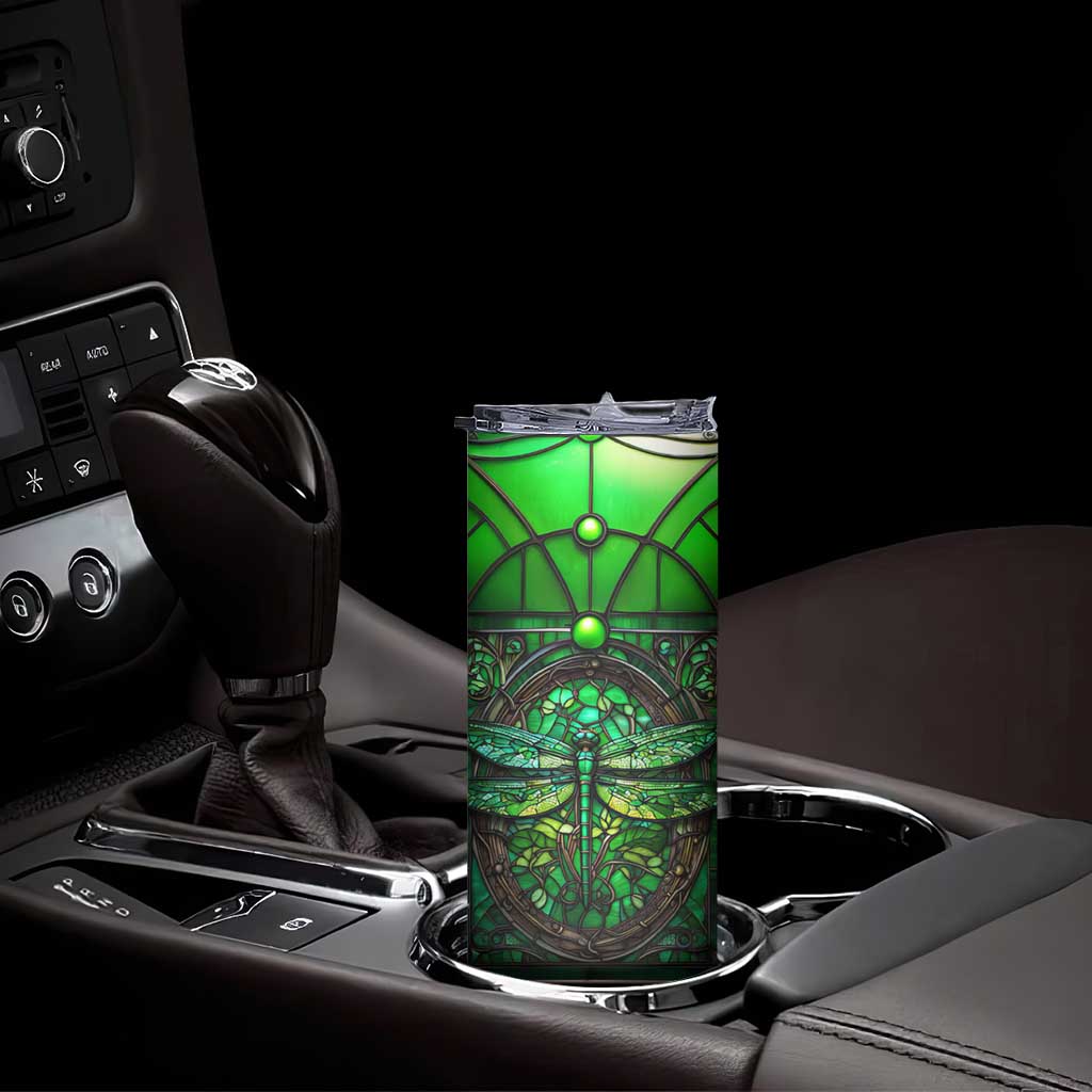 Dragonfly Emerald Crystal Mosaic Skinny Tumbler Personalized TS04 Print Your Wear