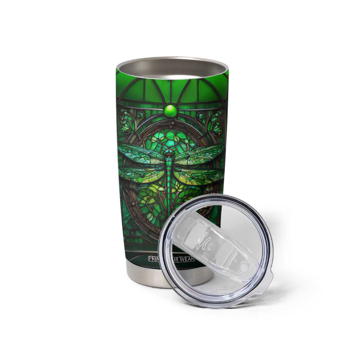 Dragonfly Emerald Crystal Mosaic Tumbler Cup Personalized TS04 Print Your Wear