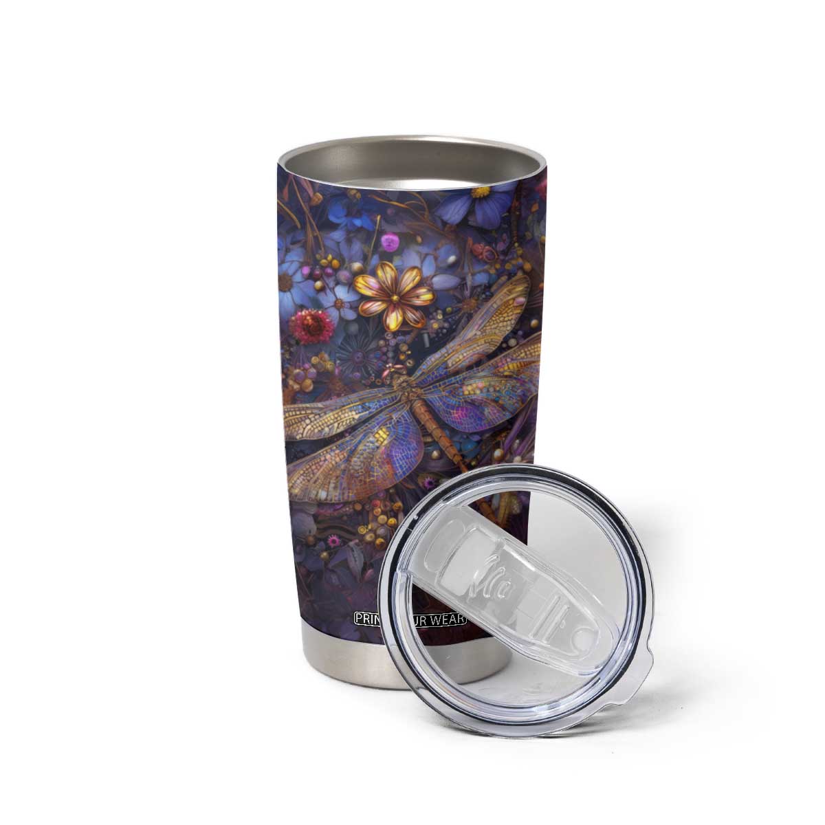 Dragonfly Crystal Tumbler Cup Personalized TS04 Print Your Wear