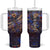 Dragonfly Crystal Tumbler With Handle Personalized TS04 One Size: 40 oz Multicolor Print Your Wear