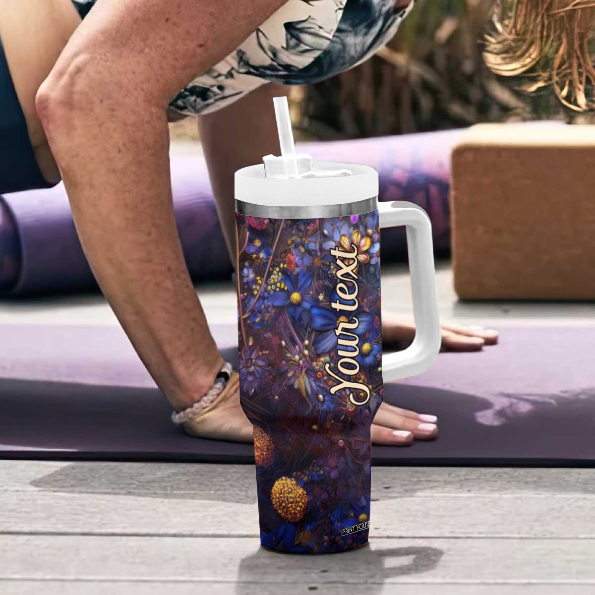 Dragonfly Crystal Tumbler With Handle Personalized TS04 Print Your Wear