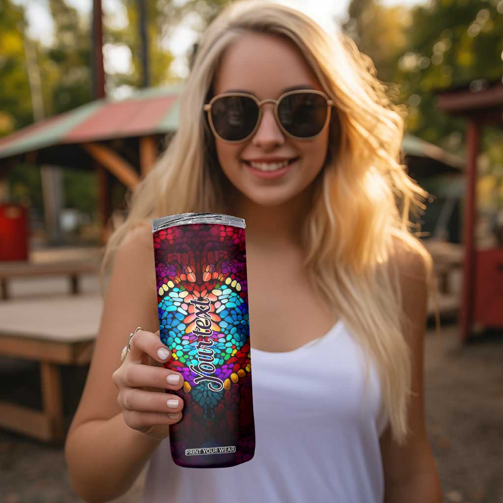 Dragonfly Colorful Crystal Mosaic Skinny Tumbler Personalized TS04 Print Your Wear