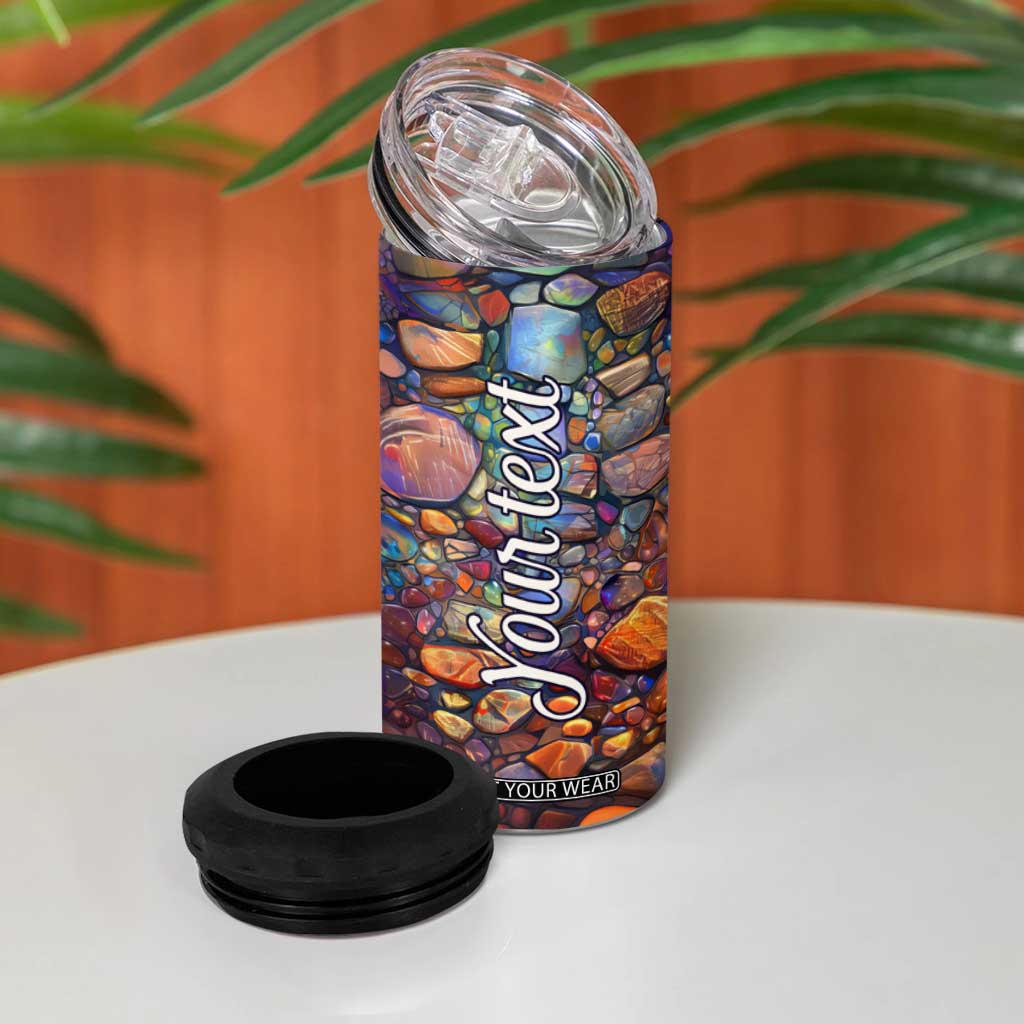 Dragonfly Abstract Art 4 in 1 Can Cooler Tumbler Personalized TS04 Print Your Wear