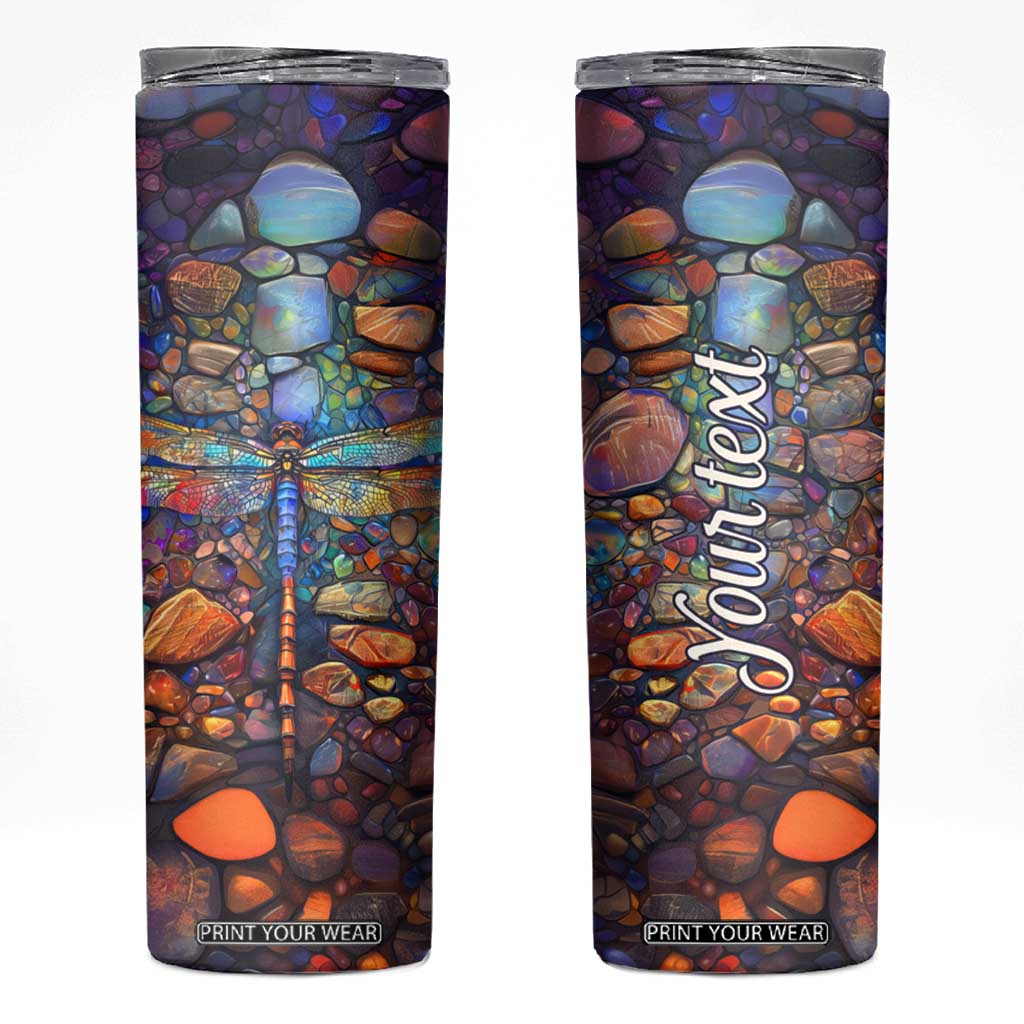 Dragonfly Abstract Art Skinny Tumbler Personalized TS04 Multicolor Print Your Wear