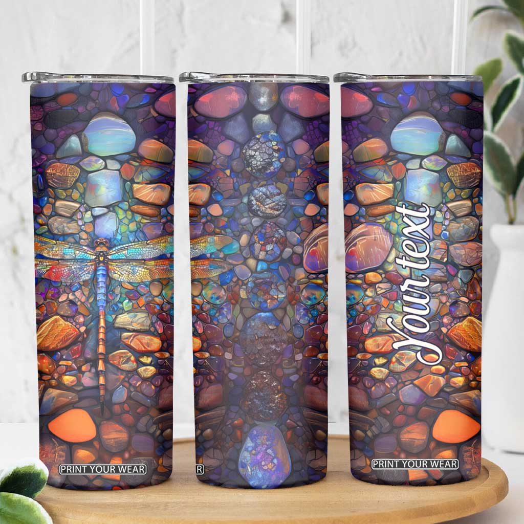 Dragonfly Abstract Art Skinny Tumbler Personalized TS04 Print Your Wear