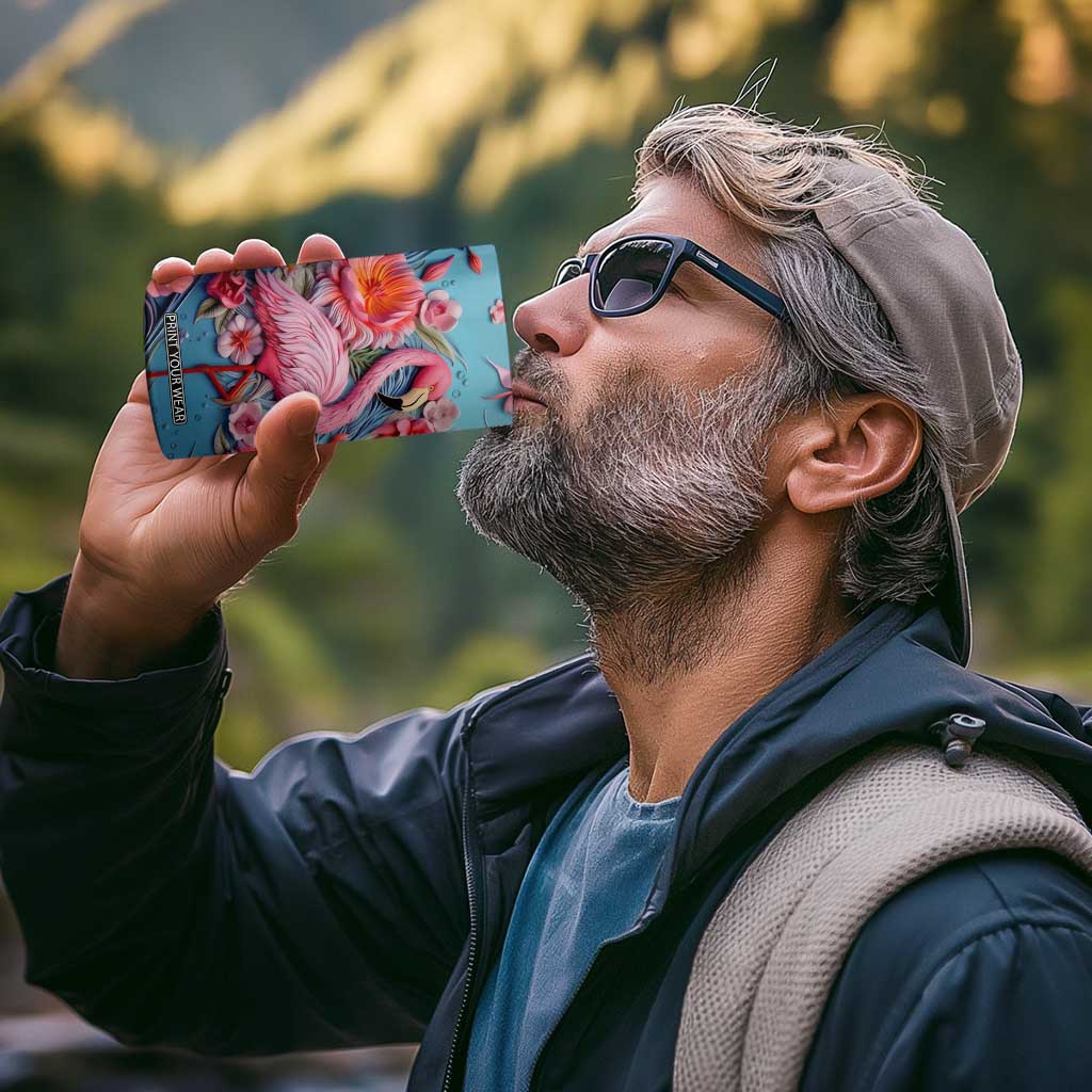 Flamingo Leather Carving 4 in 1 Can Cooler Tumbler Personalized TS04 Print Your Wear