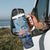 Flamingo Leather Carving Tumbler With Handle Personalized TS04 Print Your Wear