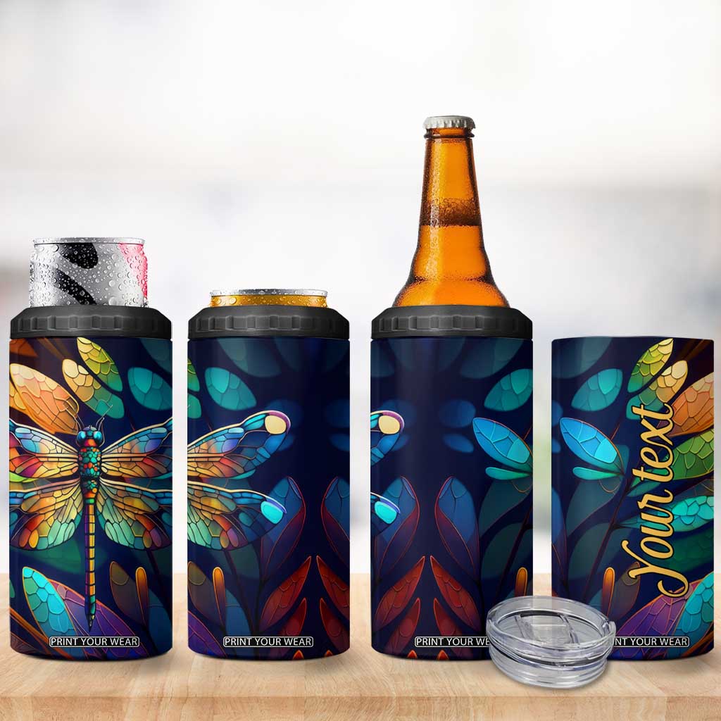 Colorful Dragonfly 4 in 1 Can Cooler Tumbler Personalized TS04 Print Your Wear