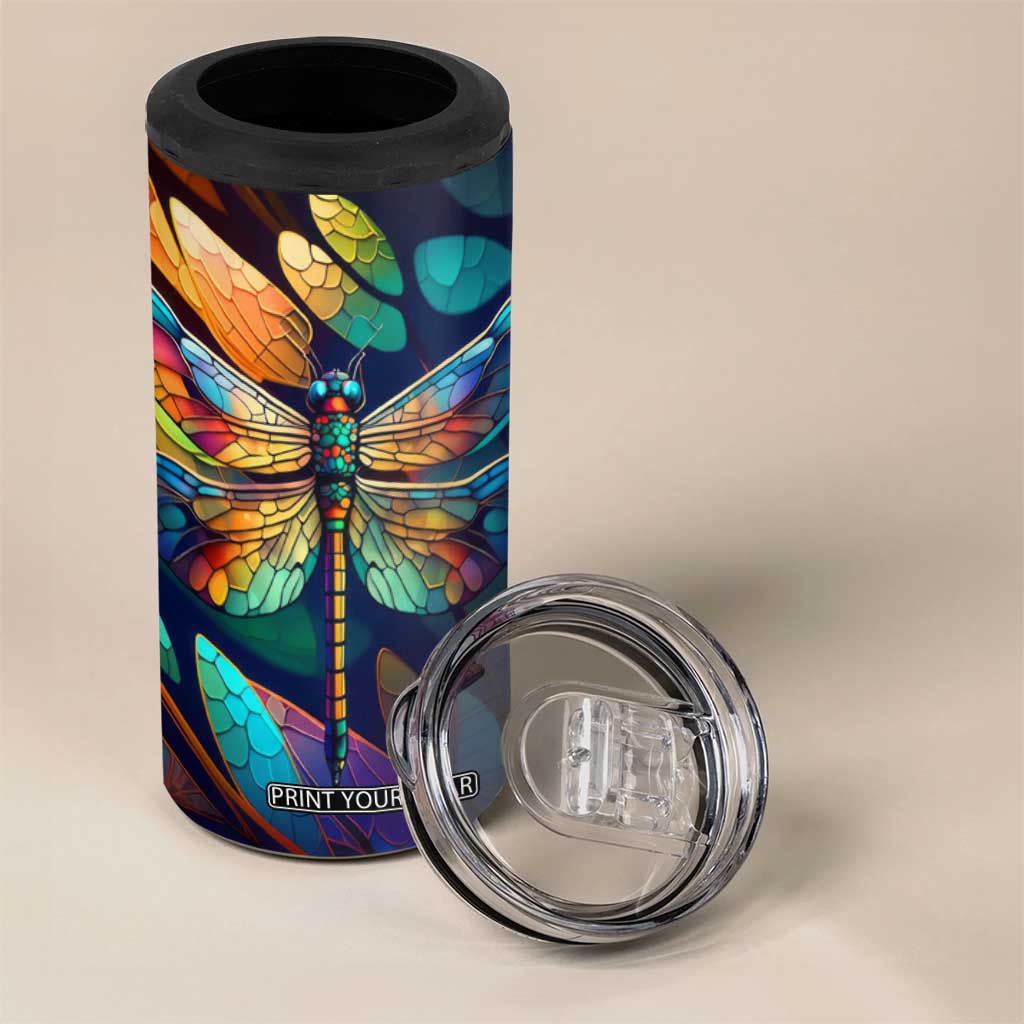 Colorful Dragonfly 4 in 1 Can Cooler Tumbler Personalized TS04 Print Your Wear