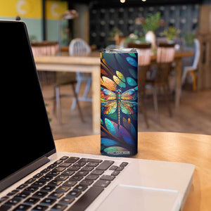 Colorful Dragonfly Skinny Tumbler Personalized TS04 Print Your Wear