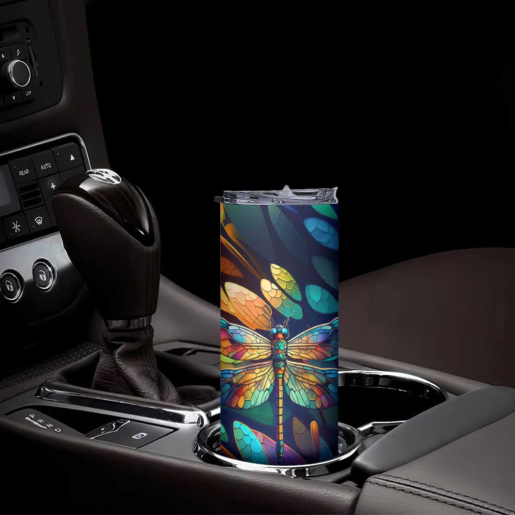 Colorful Dragonfly Skinny Tumbler Personalized TS04 Print Your Wear