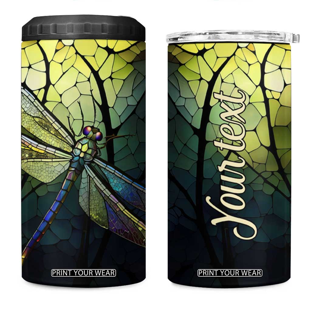 Dragonfly Citrine Crystal Mosaic 4 in 1 Can Cooler Tumbler Personalized TS04 One Size: 16 oz Multicolor Print Your Wear