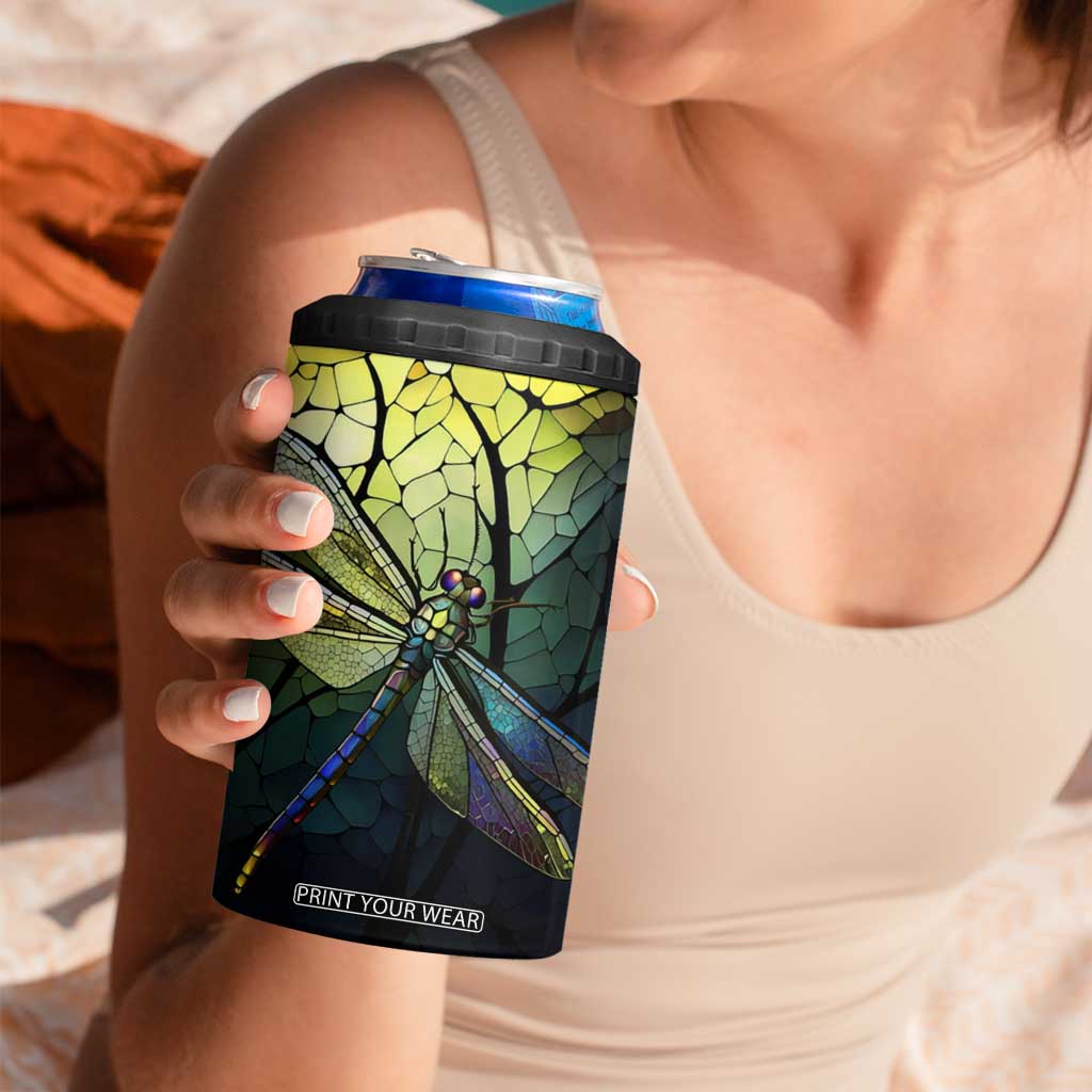 Dragonfly Citrine Crystal Mosaic 4 in 1 Can Cooler Tumbler Personalized TS04 Print Your Wear
