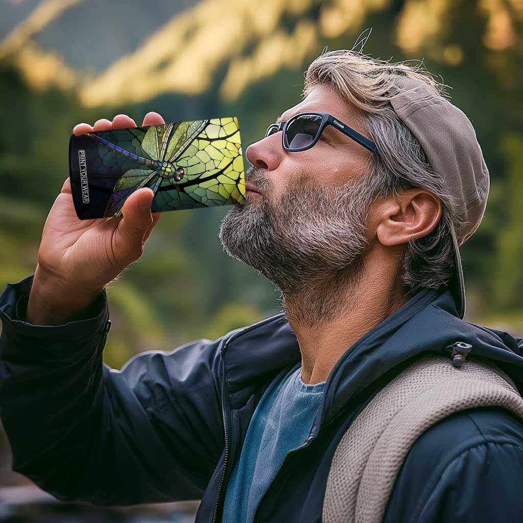 Dragonfly Citrine Crystal Mosaic 4 in 1 Can Cooler Tumbler Personalized TS04 Print Your Wear