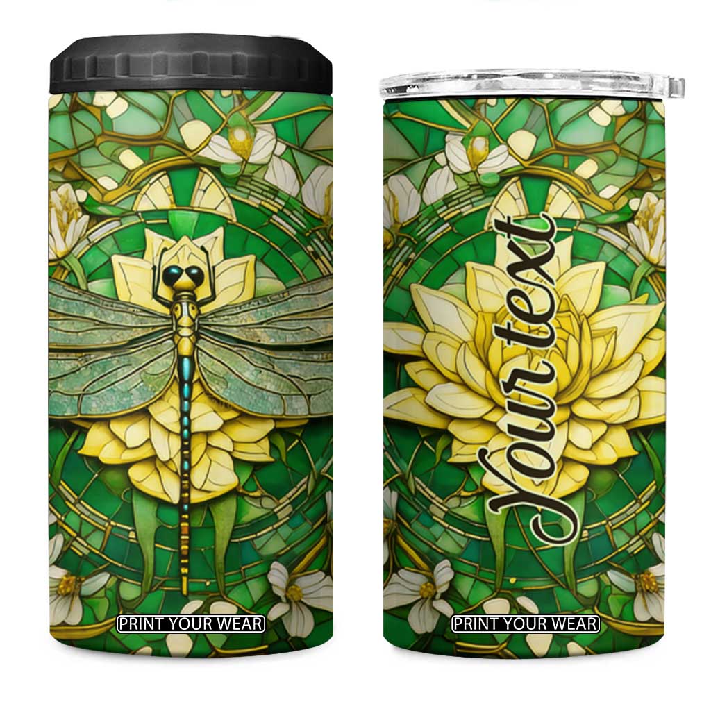 Dragonfly Chrysolite Crystal Mosaic 4 in 1 Can Cooler Tumbler Personalized TS04 One Size: 16 oz Multicolor Print Your Wear