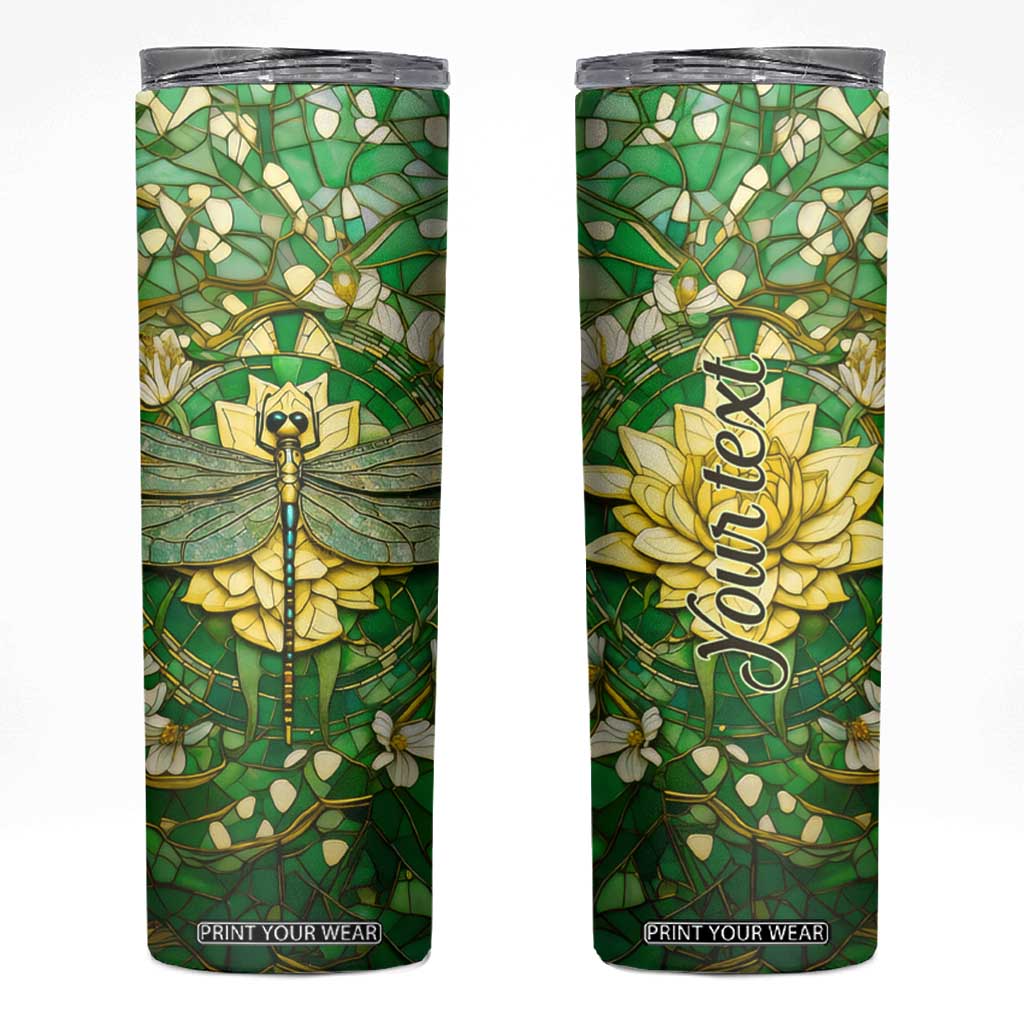 Dragonfly Chrysolite Crystal Mosaic Skinny Tumbler Personalized TS04 Multicolor Print Your Wear