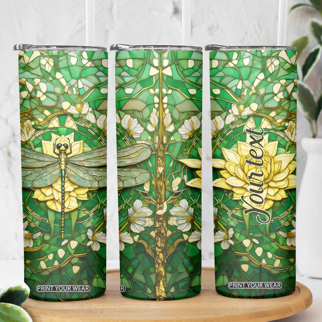 Dragonfly Chrysolite Crystal Mosaic Skinny Tumbler Personalized TS04 Print Your Wear
