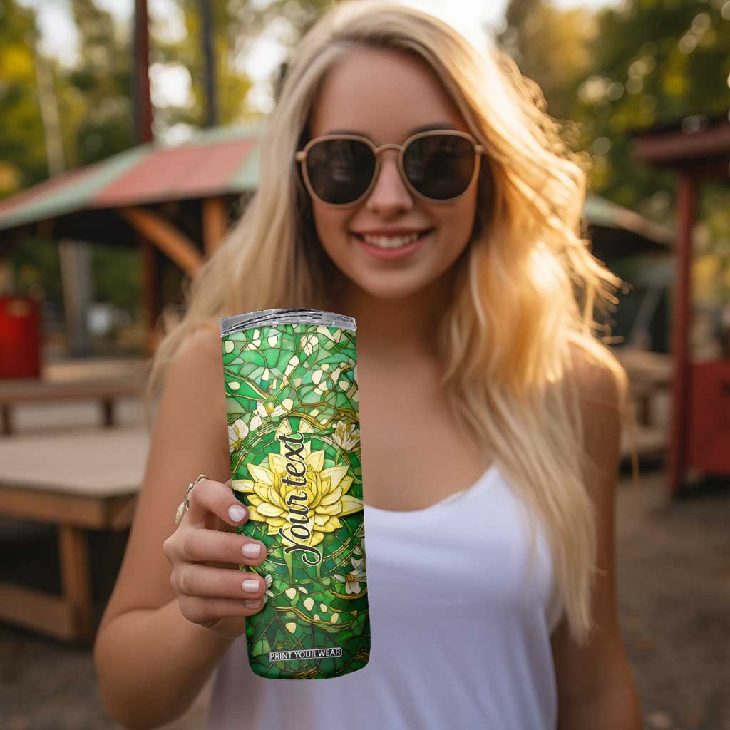 Dragonfly Chrysolite Crystal Mosaic Skinny Tumbler Personalized TS04 Print Your Wear