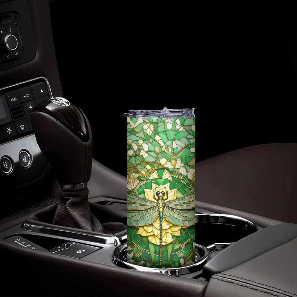 Dragonfly Chrysolite Crystal Mosaic Skinny Tumbler Personalized TS04 Print Your Wear