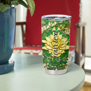 Dragonfly Chrysolite Crystal Mosaic Tumbler Cup Personalized TS04 Print Your Wear