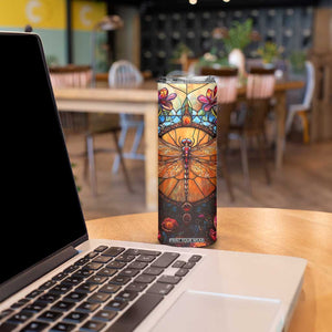 Dragonfly Carnelian Crystal Mosaic Skinny Tumbler Personalized TS04 Print Your Wear