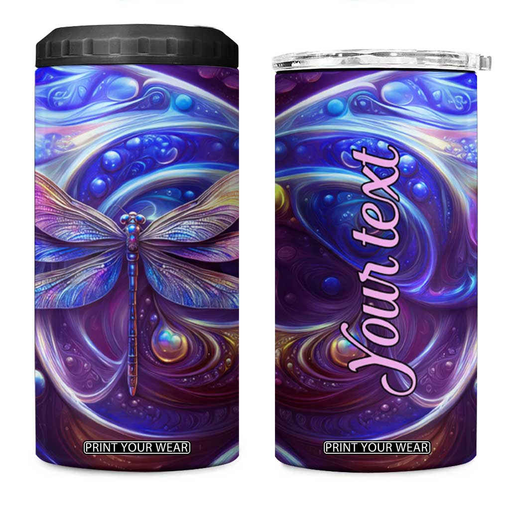 Dragonfly Amethyst Crystal Mosaic 4 in 1 Can Cooler Tumbler Personalized TS04 One Size: 16 oz Multicolor Print Your Wear