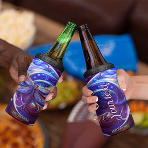 Dragonfly Amethyst Crystal Mosaic 4 in 1 Can Cooler Tumbler Personalized TS04 Print Your Wear