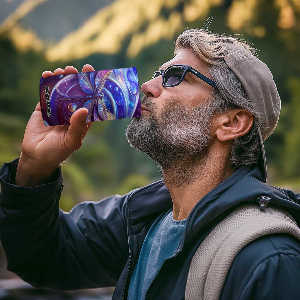 Dragonfly Amethyst Crystal Mosaic 4 in 1 Can Cooler Tumbler Personalized TS04 Print Your Wear