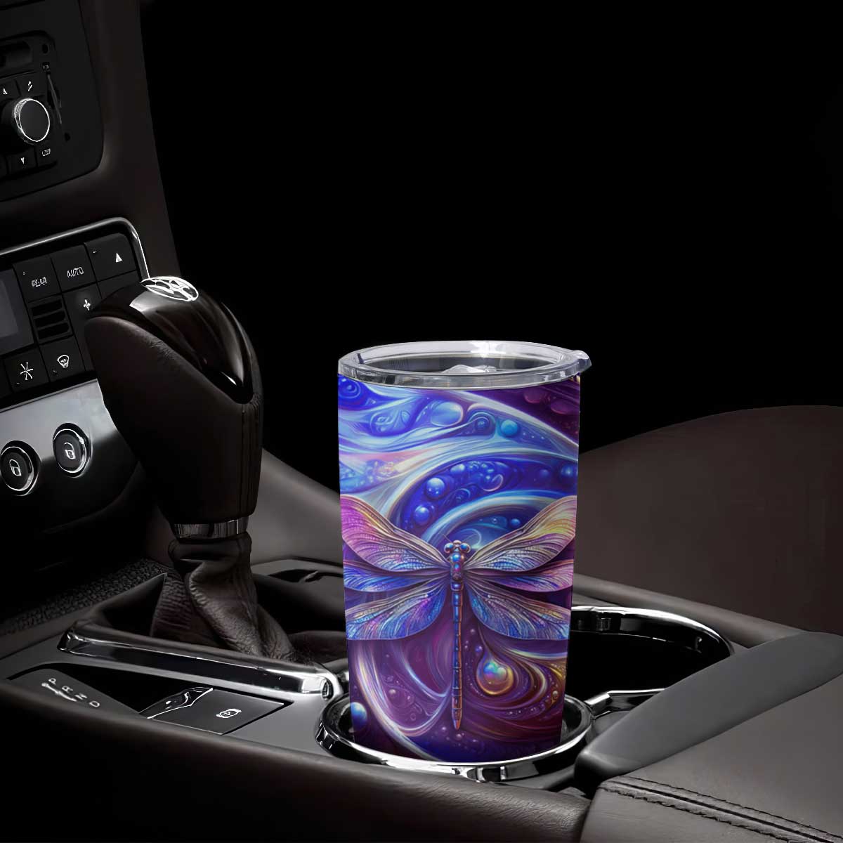 Dragonfly Amethyst Crystal Mosaic Tumbler Cup Personalized TS04 Print Your Wear