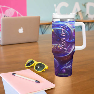 Dragonfly Amethyst Crystal Mosaic Tumbler With Handle Personalized TS04 Print Your Wear