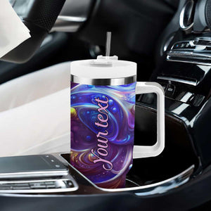 Dragonfly Amethyst Crystal Mosaic Tumbler With Handle Personalized TS04 Print Your Wear