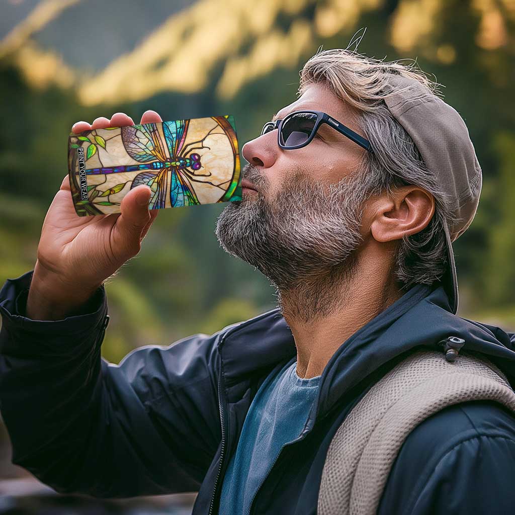 Colorful Dragonfly Crystal Mosaic 4 in 1 Can Cooler Tumbler Personalized TS04 Print Your Wear