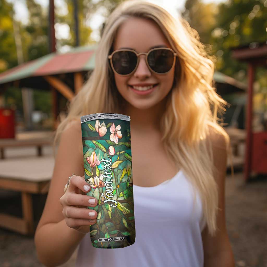 Colorful Dragonfly Crystal Mosaic Skinny Tumbler Personalized TS04 Print Your Wear