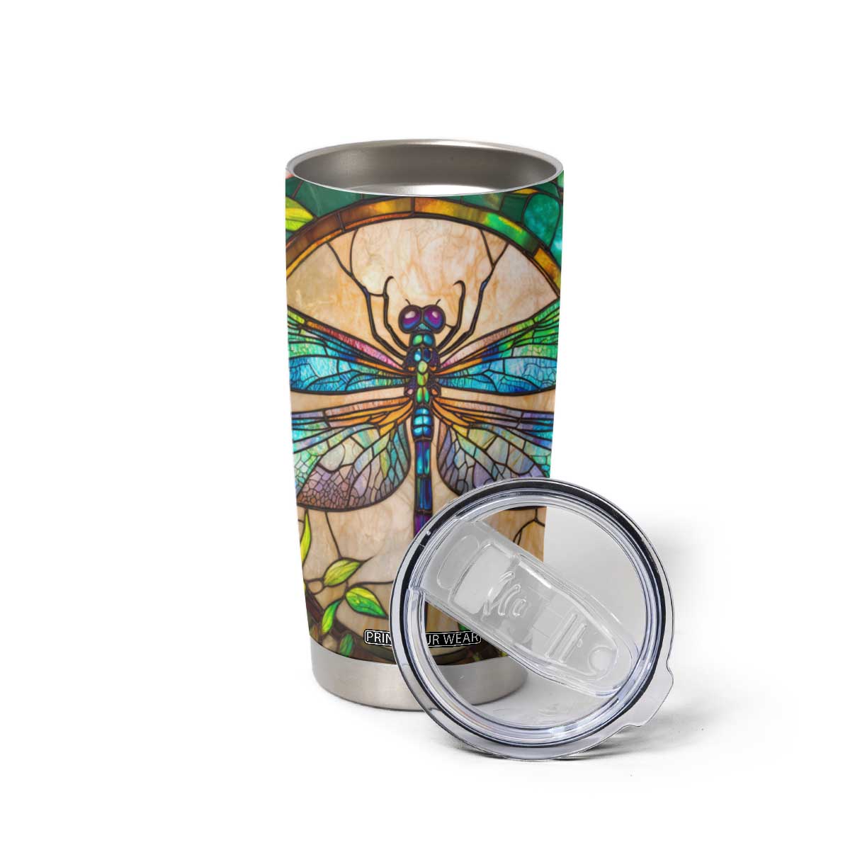 Colorful Dragonfly Crystal Mosaic Tumbler Cup Personalized TS04 Print Your Wear