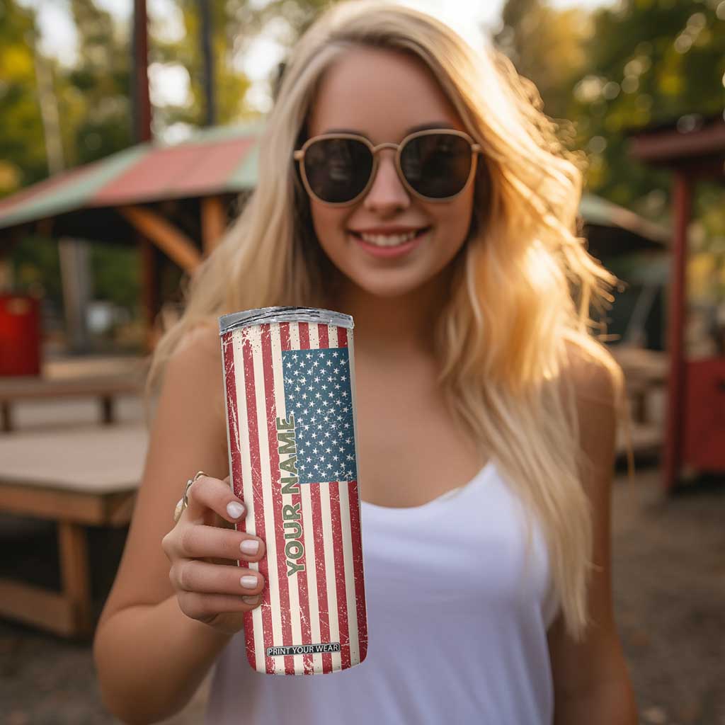 Veteran Army Boot Skinny Tumbler Personalized TS04 Print Your Wear