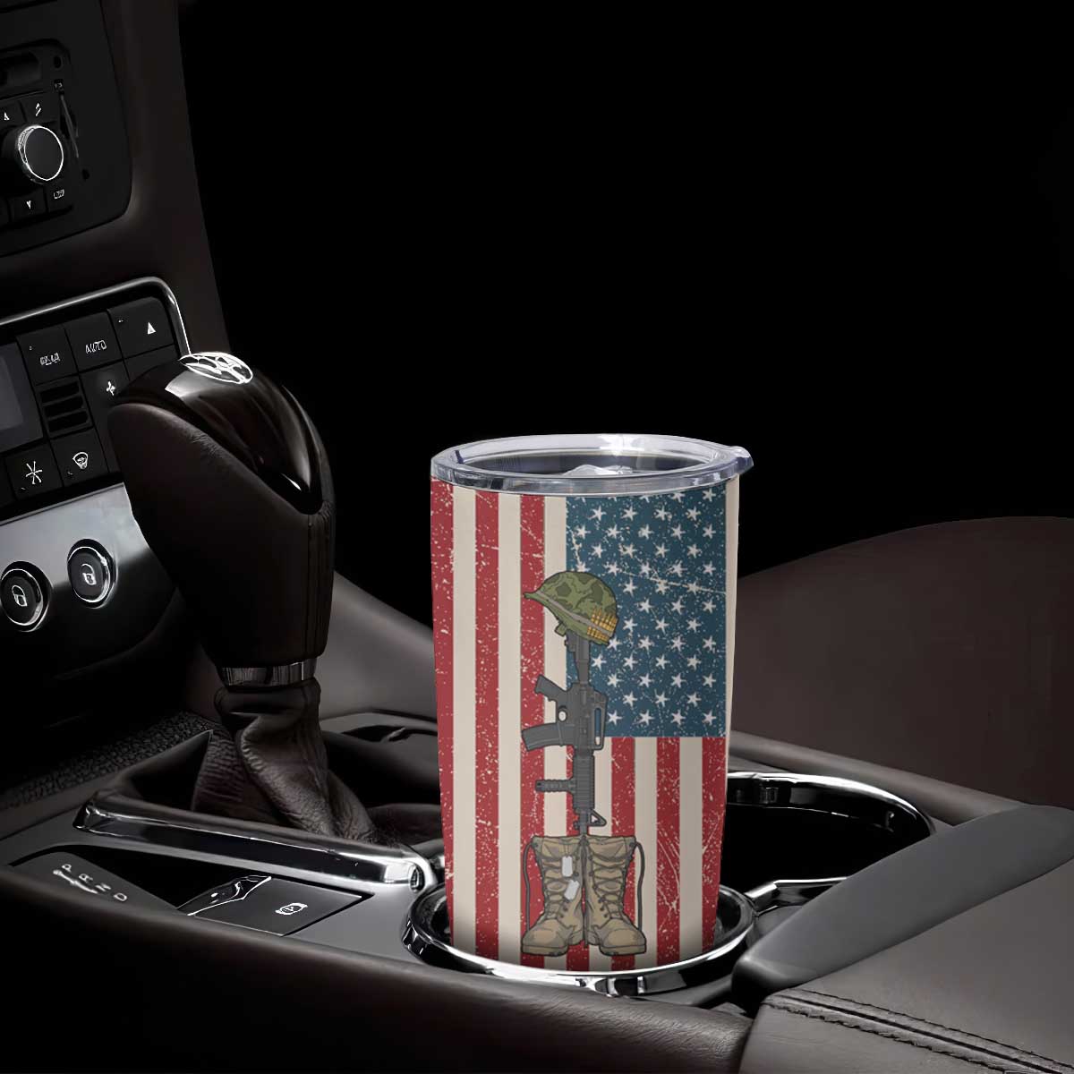 Veteran Army Boot Tumbler Cup Personalized TS04 Print Your Wear