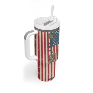 Veteran Army Boot Tumbler With Handle Personalized TS04 Print Your Wear