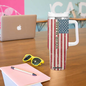 Veteran Army Boot Tumbler With Handle Personalized TS04 Print Your Wear