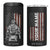 Veteran Proud 4 in 1 Can Cooler Tumbler Personalized TS04 One Size: 16 oz Multicolor Print Your Wear