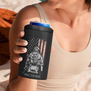 Veteran Proud 4 in 1 Can Cooler Tumbler Personalized TS04 Print Your Wear