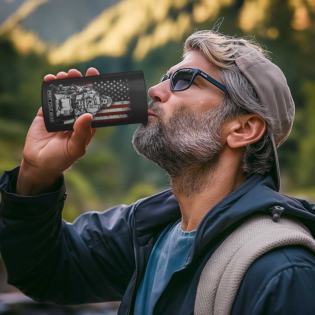 Veteran Proud 4 in 1 Can Cooler Tumbler Personalized TS04 Print Your Wear