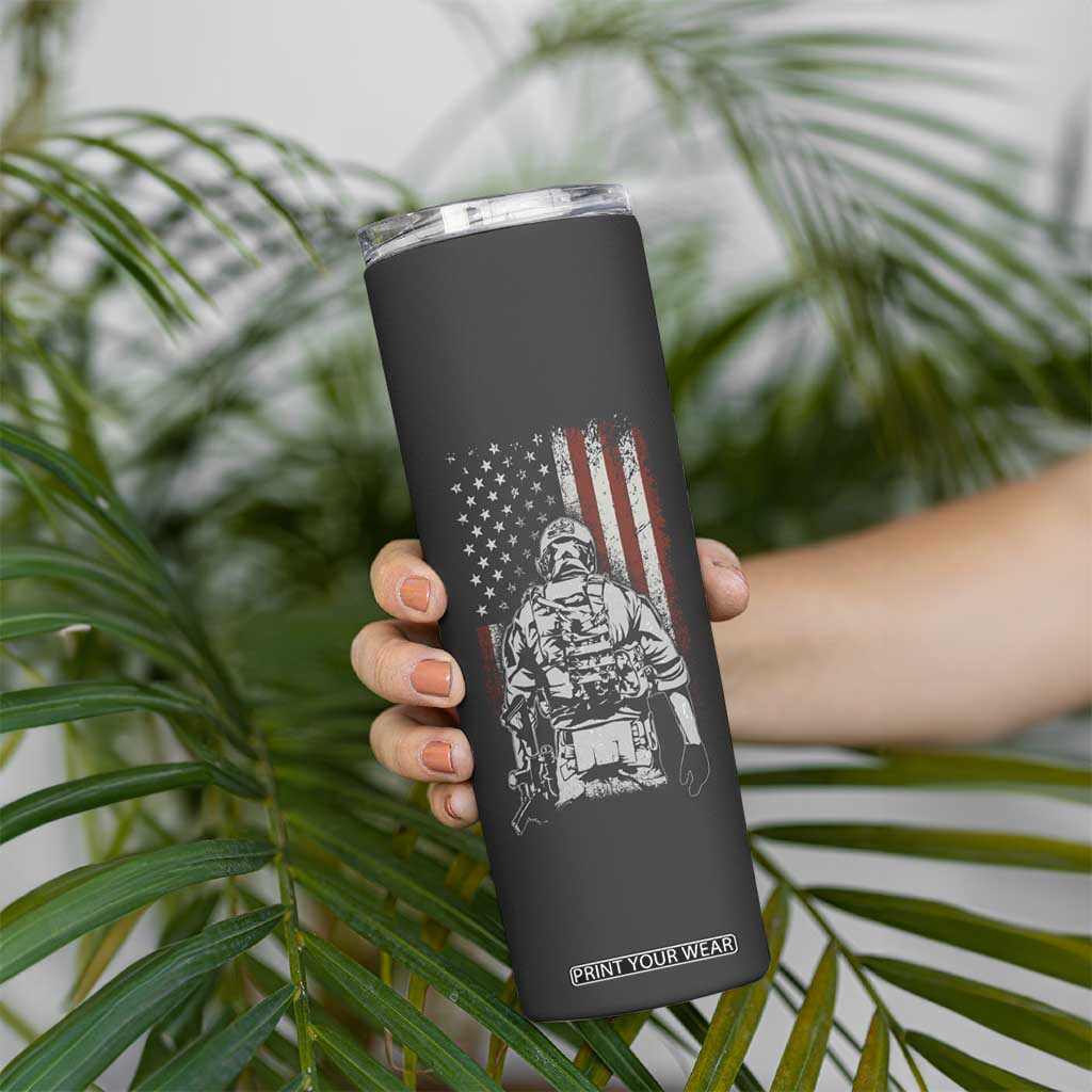 Veteran Proud Skinny Tumbler Personalized TS04 Print Your Wear