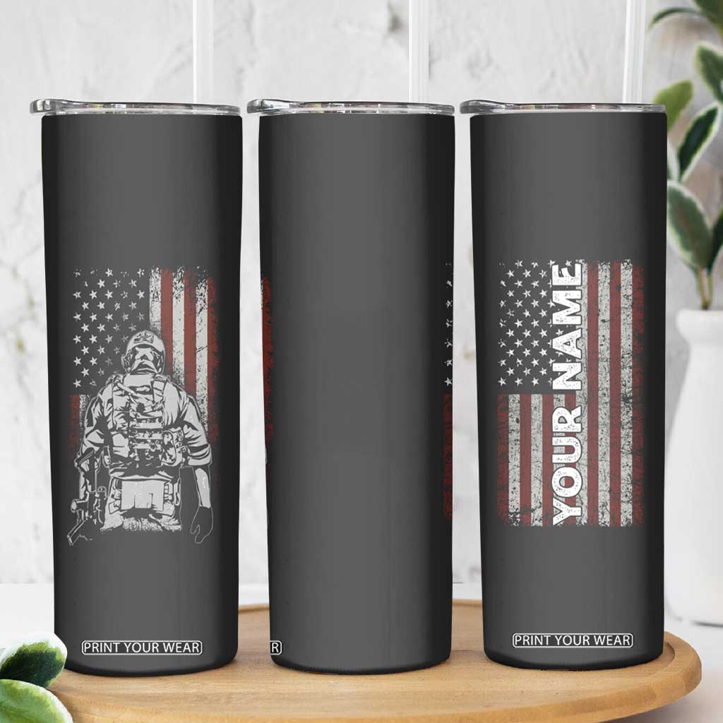 Veteran Proud Skinny Tumbler Personalized TS04 Print Your Wear