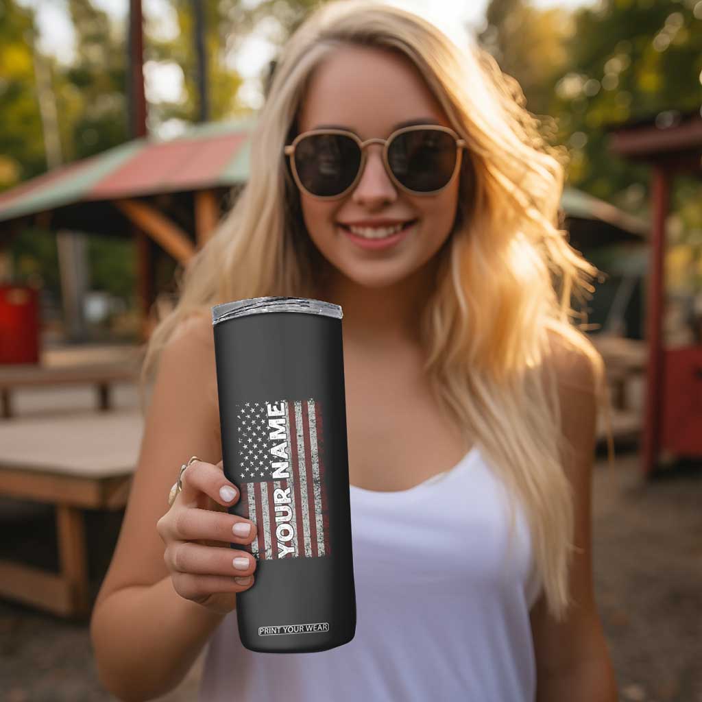 Veteran Proud Skinny Tumbler Personalized TS04 Print Your Wear